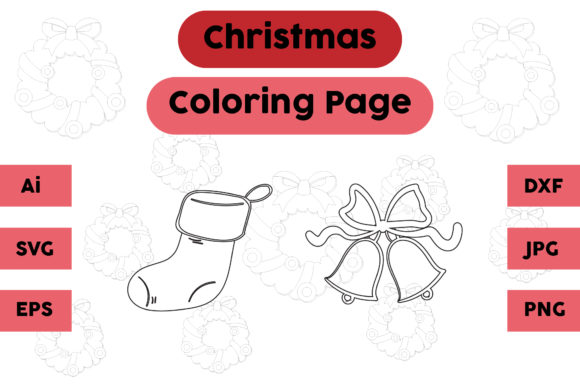 A Designer's Review of the Christmas Coloring Pages Socks Bell Set