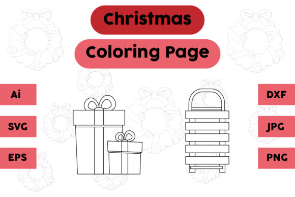 A Designer's Review: The Christmas Coloring Page Gifts Set Graphics