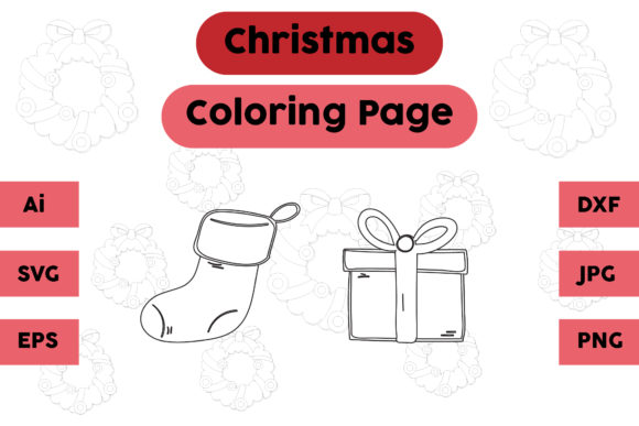 A Designer’s Review: Christmas Coloring Page Socks Graphics