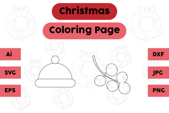 A Festive Coloring Page Graphic for Holiday Crafting