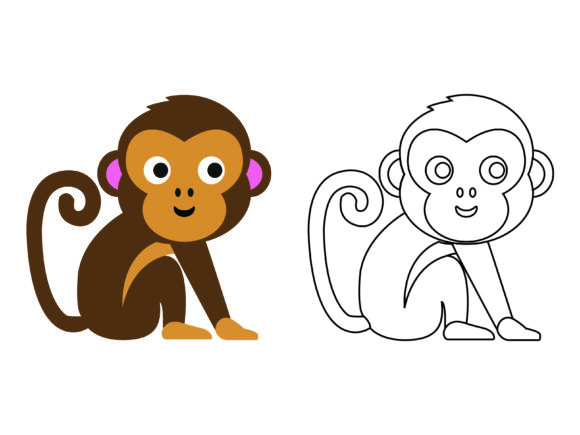 A Playful Monkey Vector: Perfect for Editorial Graphics & Icons