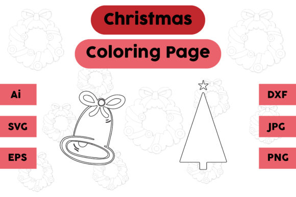 Christmas Coloring Page Bell Tree Set 01: A Graphic Designer's Review for Branding