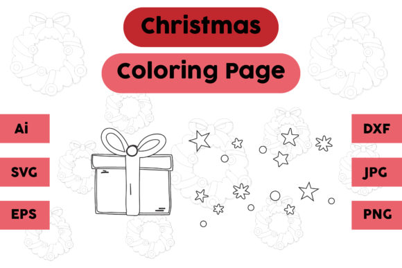 Christmas Coloring Page Gift Star Set 16: A Designer’s Take for Branding