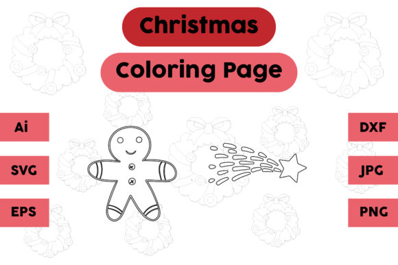 Christmas Coloring Page Ginger Stars Set: A Design Asset Review