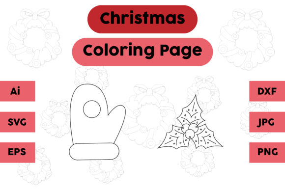 Crafting Review: Christmas Coloring Page Glove Plum Set Graphics