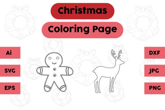 Ginger Deer Graphics: A Festive Coloring Page Asset Review