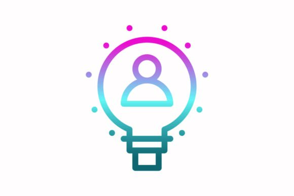Inspiration Rainbow Coloring Icon: A Graphic Design Asset for Creative Entrepreneurs