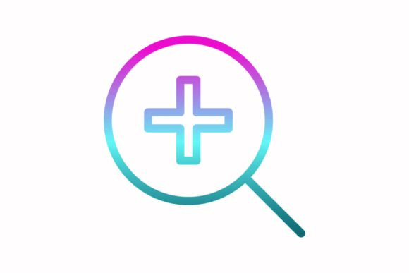 Search Plus Rainbow Coloring Icon: A Playful Graphic Asset