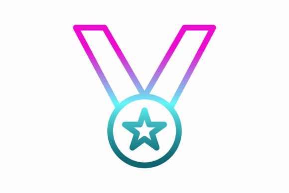 The Award Rainbow Coloring Icon: A Graphic Asset for Editorial Punch